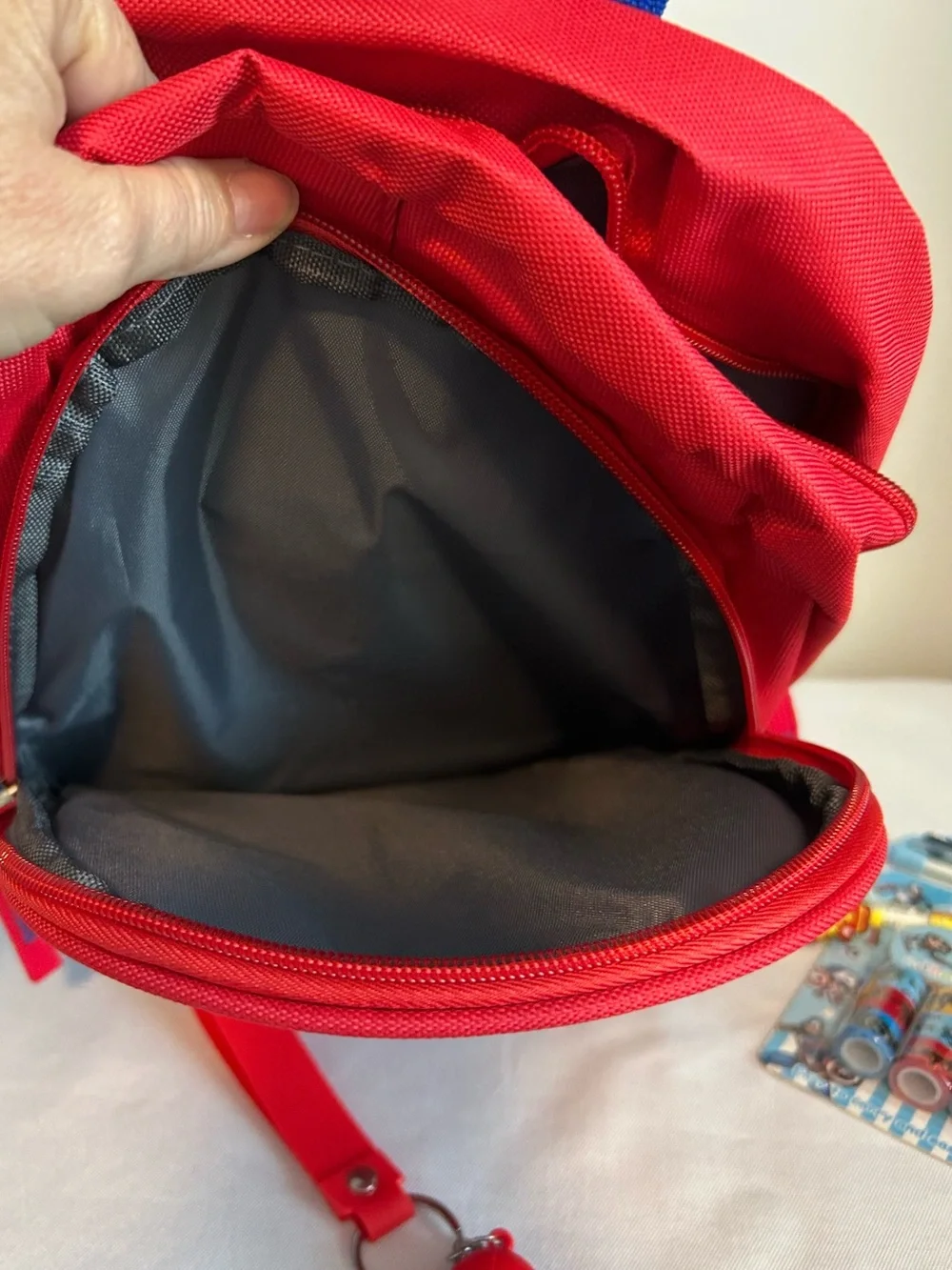 Kids Spider-Man Red & Blue Backpack with Matching Accessories
